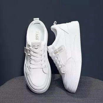 Little white shoes women s spring new women s shoes soft soles are not tired and versatile students platform shoes sports and leisure board shoes 35