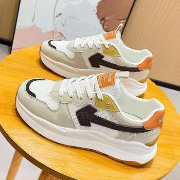 Little white shoes women s spring new casual student versatile soft-soled sports board shoes ins tide KT 35 бежевый