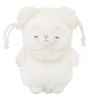 LIV HEART 97506-12 Drawstring Moko Friends Whip White (Total Length: Approx. 6.5 inches (16.5 cm) Pouch Accessory