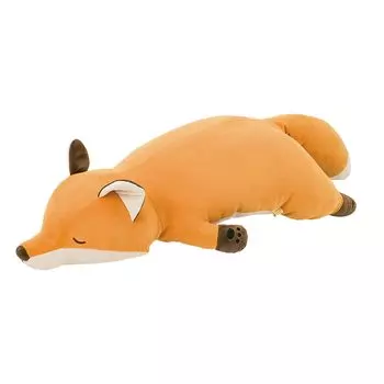 LIV HEART Livheart Body Pillow Premium Nemunemu Animals Konta the Fox L Size Length Fluffy and Squishy Plush Toy Body Pillow Gift (Total 73cm)