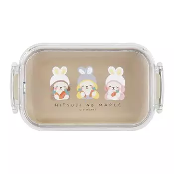 LIV HEART Livheart Lunch Box Lunch Goods Sheep Maple Length Dishwasher Safe Made in Japan (Total Approx. 17.5cm) 18111-03