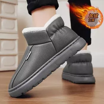 Live 2024 Northeast бархатная кожа хлопковая обувь на толстой подошве для отдыха на открытом воздухе мужские ботинки Martin средней высоты ботинки для снега мужские модные ботинки 40