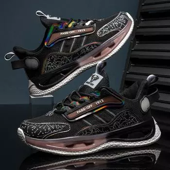 Live autumn men s shoes new casual running sports shoes teenage students thick-soled heightening dad trendy shoes 39