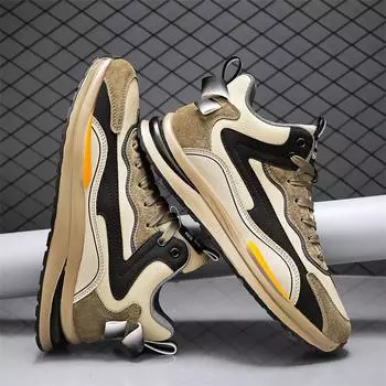 Live broadcast four seasons waterproof leather surface low-top thick-soled sports board shoes outdoor tooling casual trendy men s shoes 39 чёрный