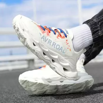 Live broadcast hot national tide three-dimensional couple flying woven breathable shoes velvet tooling sports men s shoes Douyin dad shoes men s 36