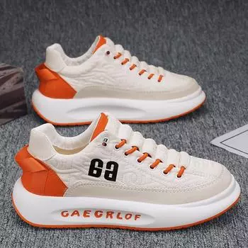 Live broadcast new autumn and winter velvet low-top sports board shoes thick-soled trend retro casual waterproof leather tooling shoes men 39