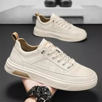 Live stream explosion 2025 new little white shoes men s shoes European station casual versatile board shoes men s breathable student sports shoes 39