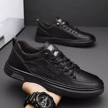 Live summer and autumn men s low-top casual shoes student Korean version of tide and breathable little white shoes lace-up board shoes men s shoes 39 белый