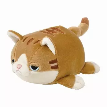 Livheart Mascot Marshmallow Animal Mugi the Brown Tabby Cat Plush Toy (Total Length Approx. 11cm) 48927-36