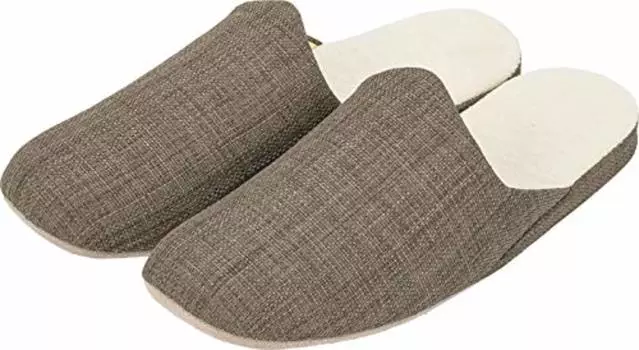 Livheart Men s Slippers, Beige, (Greige), M