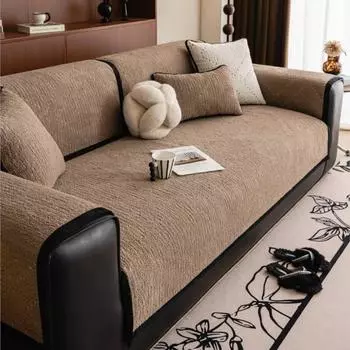 Living Home Нескользящая подушка для дивана Чехлы для дивана Зимний чехол из шенилла Однотонный чехол для дивана Коврики для дивана 70X70