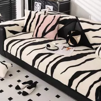 Living Home Нескользящая подушка для дивана Чехлы для дивана Зимний фланелевый чехол Толстые пушистые коврики для дивана Funda 70X70