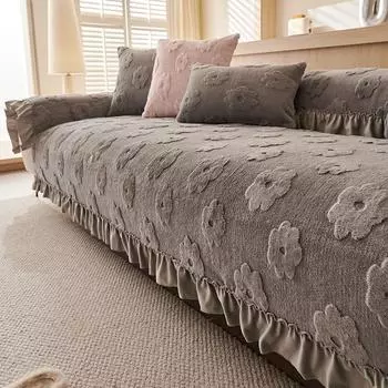 Living Home Нескользящие подушки для дивана Чехлы для дивана Зимние чехлы из вельвета Shu Толстые пушистые коврики для дивана 70X70