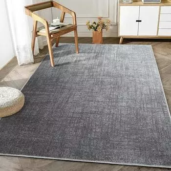 Living Pattern Line Room Carpet Anti Slip Sofa Coffee Table Bedroom Decoration Gray,60x90cm