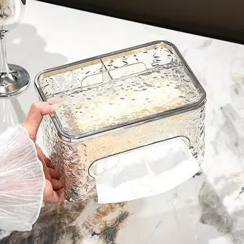 Living Room Desktop Tissue Box High-end Paper Box Home Bathroom Coffee Table Remote Control Storage Box