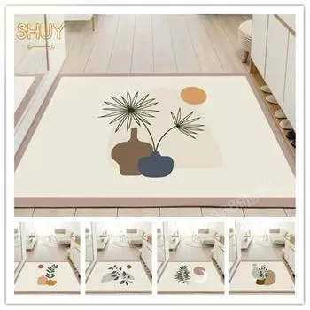 Ковры для прихожей в гостиной Коврики для кухни Ковры для спальни Минималистичные Ковры для больших площадей Домашний балкон Ванная комната Нескользящие коврики Моющиеся 30x50cm-12x20in