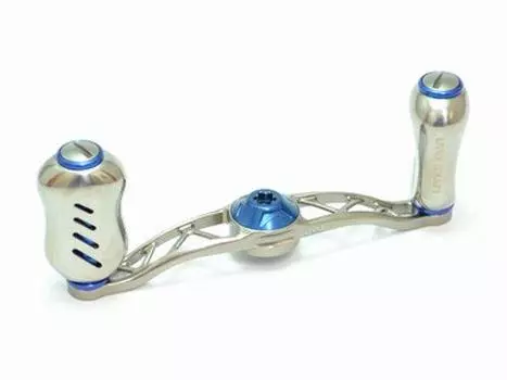 LIVRE Reel Crank Feather 90 For Shimano P Blue (Right-handed) (Titanium + G)