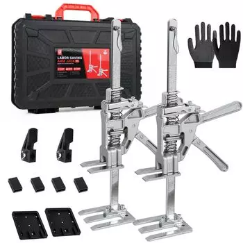 LIWEGHT Arm Jacking Furniture Lifter Tool Многофункциональный ручной подъемный домкрат Грузоподъемность 440 фунтов Трудосберегающий 2-упаковочный инструмент, серебряный