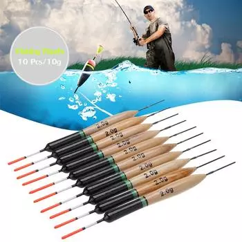 Lixada 10шт 2g рыболовные поплавки из дерева павловния рыболовные снасти инструменты