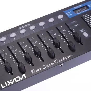 Lixada 192-канальный контроллер DMX512, консоль для сценического света, вечерние, DJ, дискотека, операторское оборудование US Plug