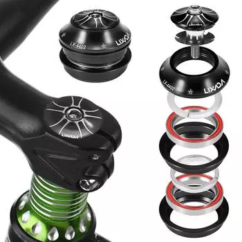 LIXADA 44-44 мм велосипедная гарнитура с ЧПУ, высокоточная обработка, велосипедная гарнитура из алюминиевого сплава, сверхмощная чёрный