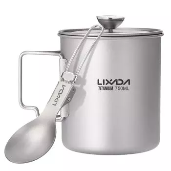 Lixada 750 мл титановая кофейная чашка кружка французский пресс горшок кофеварка открытый кемпинг кухонный горшок с 750ml серебряный