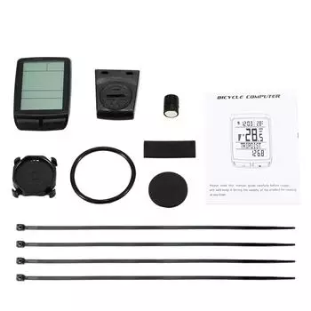 Lixada беспроводной велосипедный компьютер велосипедный спидометр одометр со светодиодной подсветкой BKV-1502