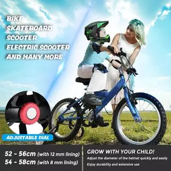 Lixada Kids Съемный полный шлем Детский спортивный безопасный велосипедный шлем Защитное снаряжение для синий/белый