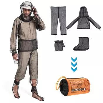 Lixada легкая летняя одежда от насекомых, костюм от комаров, куртка, рукавицы, брюки, носки для мужчин и женщин с XL