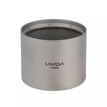 Lixada Mini Alcohol Stove Легкая титановая спиртовая печь на жидком спирте для кемпинга на открытом воздухе для пешего туризма Titanium