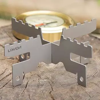 Lixada Кронштейн для мини-спиртовой плиты, крестовая стойка, легкая титановая крестовая стойка для плиты Cross Stand only