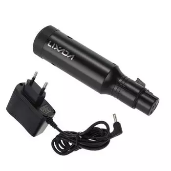 Lixada перезаряжаемый 2,4G ISM DMX512 беспроводной 3-контактный гнездовой приемник для освещения сцены PAR US Plug чёрный
