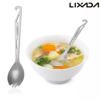 Lixada Spork из нержавеющей стали с открывалкой для бутылок, легкие столовые приборы для ужина на открытом воздухе для путешествий