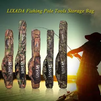 Lixada Сумка для рыбалки Переноска для удочки Оксфорд Удочка Инструменты Сумка для хранения Чехол Рыболовные снасти 130cm! зелёный