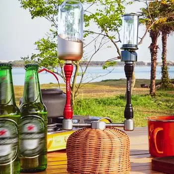 Lixada Удлинитель газового фонаря для кемпинга на открытом воздухе, удлинитель из алюминиевого сплава для кемпинга на открытом воздухе Short чёрный