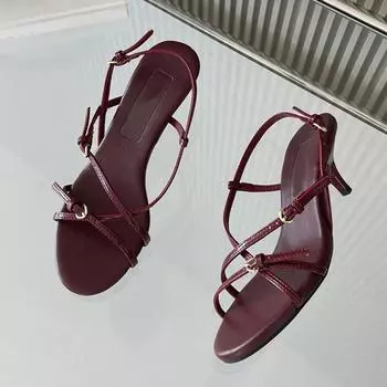 Liyke дизайнерские сандалии-гладиаторы с узкими ремешками и пряжкой, женские летние модные туфли с ремешком сзади, женские туфли на низком тонком каблуке, сандалии Mujer 35