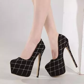 Liyke Модели Подиумные Туфли на высоком каблуке-шпильке Женские туфли на платформе Модные туфли со стразами и круглым носком для банкета и вечеринки 35