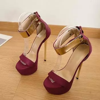 Liyke модный дизайн металлическая молния на щиколотке ремешок женские сексуальные 16 см сандалии на платформе высокие каблуки вечерние клубные стриптизерши туфли для танцев на пилоне 35