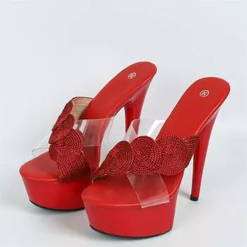 Liyke Размер 34-43 Ультратонкие тапочки на высоком каблуке Женские летние модные босоножки на платформе с открытым носком Сексуальные туфли для вечеринок и стриптиза 35
