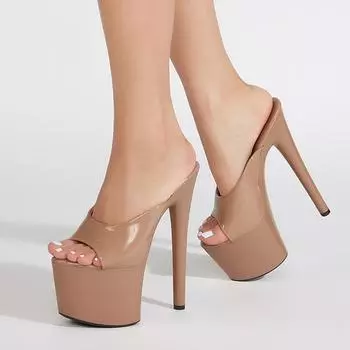 Liyke сексуальные туфли с открытым носком 17 см на очень высоком каблуке, современные тапочки, сандалии на платформе, женские туфли для вечеринок, ночных клубов, стриптиза, Zapatos Mujer 35