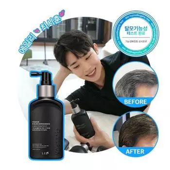 Лиз К. Чой Си-Хун рекомендует премиум-эссенцию Al Black Grey Hair Loss Hair Essence 150 мл Scalp Care Clinic Care Protein Hair Tonic Ampoule, 1 шт.