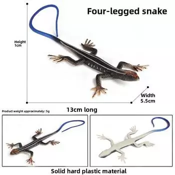 Lizard And Snake Toys Wildlife Figures Plastic Models For Kids Play Education Blue Gecko