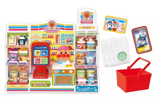 ЛЮБИМЫЙ SEGA Anpanman Много болтовни Anpanman магазин у дома Еда на кассе самообслуживания! белый