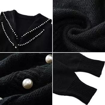 LJX 2024 Новое очаровательное пальто для дочки, зимнее и осеннее пальто, женский вязаный свитер, милый зимний свитер, шерстяное кружевное пальто, свободное пальто для девочек S