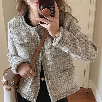 LJX Пальто Женский вязаный свитер Милый зимний свитер Свитер Флисовое кружевное пальто Свободное пальто для девочек Очаровательный вязаный женский топ Роскошное плюшевое пальто S серый