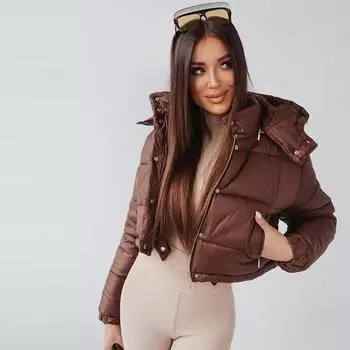 LJX женская длинная теплая элегантная свободная женская осенне-зимняя куртка пальто парка тяжелая хлопковая подкладка средней длины модный регулируемый меховой воротник с капюшоном XS