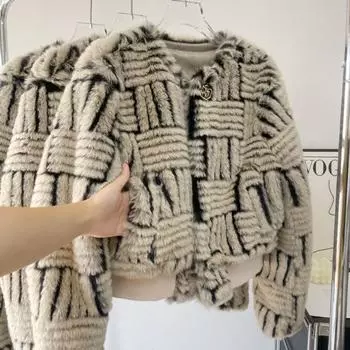 LJX женский вязаный свитер, милый зимний свитер, плюшевое кружевное пальто, свободное повседневное пальто для девочек, очаровательный вязаный женский топ, роскошный S