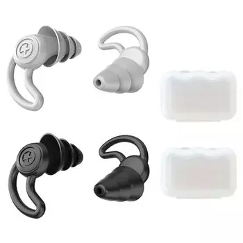 LKCCTK Ear 2 Силиконовые 3-слойные звукоизоляционные беруши для храпа, моющиеся, пары, материал, дизайн, снижение, сон, учеба, работа,