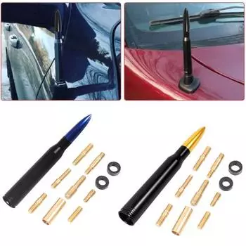LKT041 Универсальная автомобильная антенна из сплава, сменная алюминиевая антенна с коротким наконечником калибра для чёрный