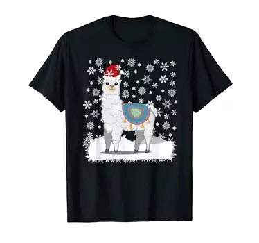 Llama Alpaca Christmas Motif Men s Women s Children s T-Shirt